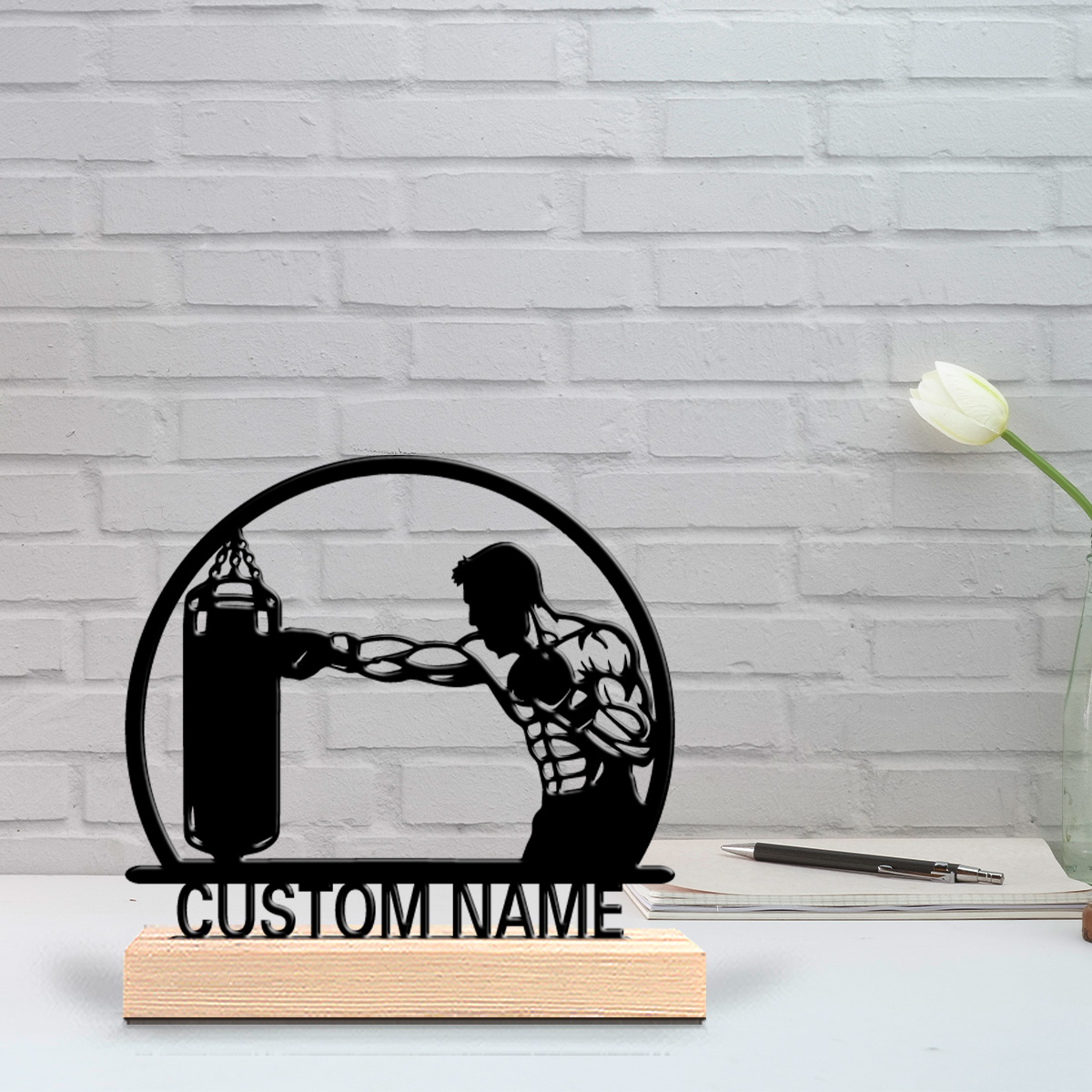 Home Decor Kitchen - 1pc Cute Personalized Custom boxing Wooden