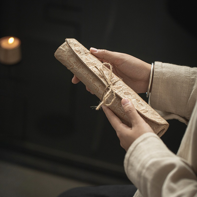 Linen Table Runner - New Chinese Style Zen Brocade Tea
