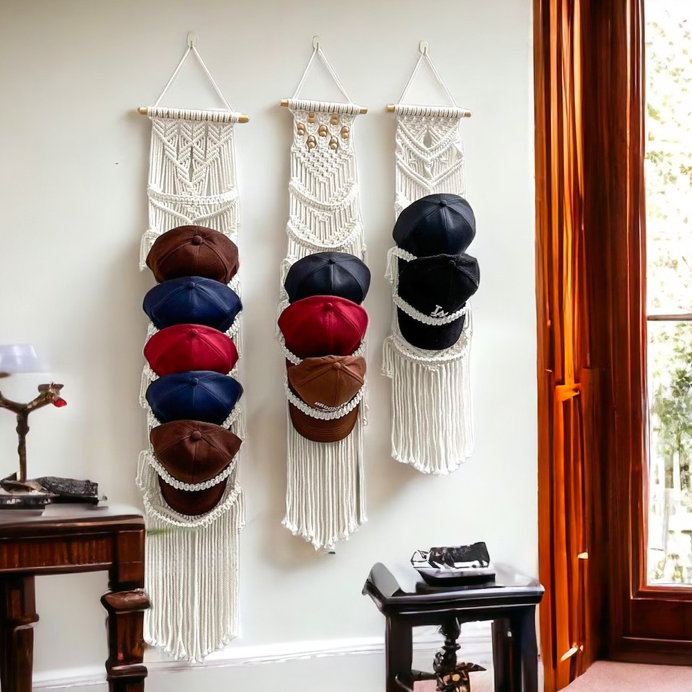 Review Home Decor - Hand-woven Face Review Tapestry. Baseball Cap