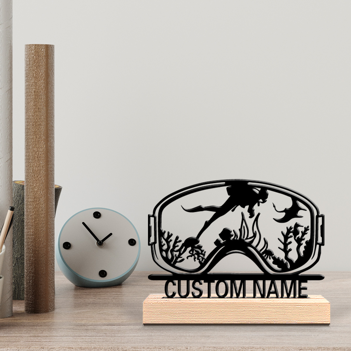 Home Decor Kitchen - 1pc Cute Personalized Custom Diving Wooden