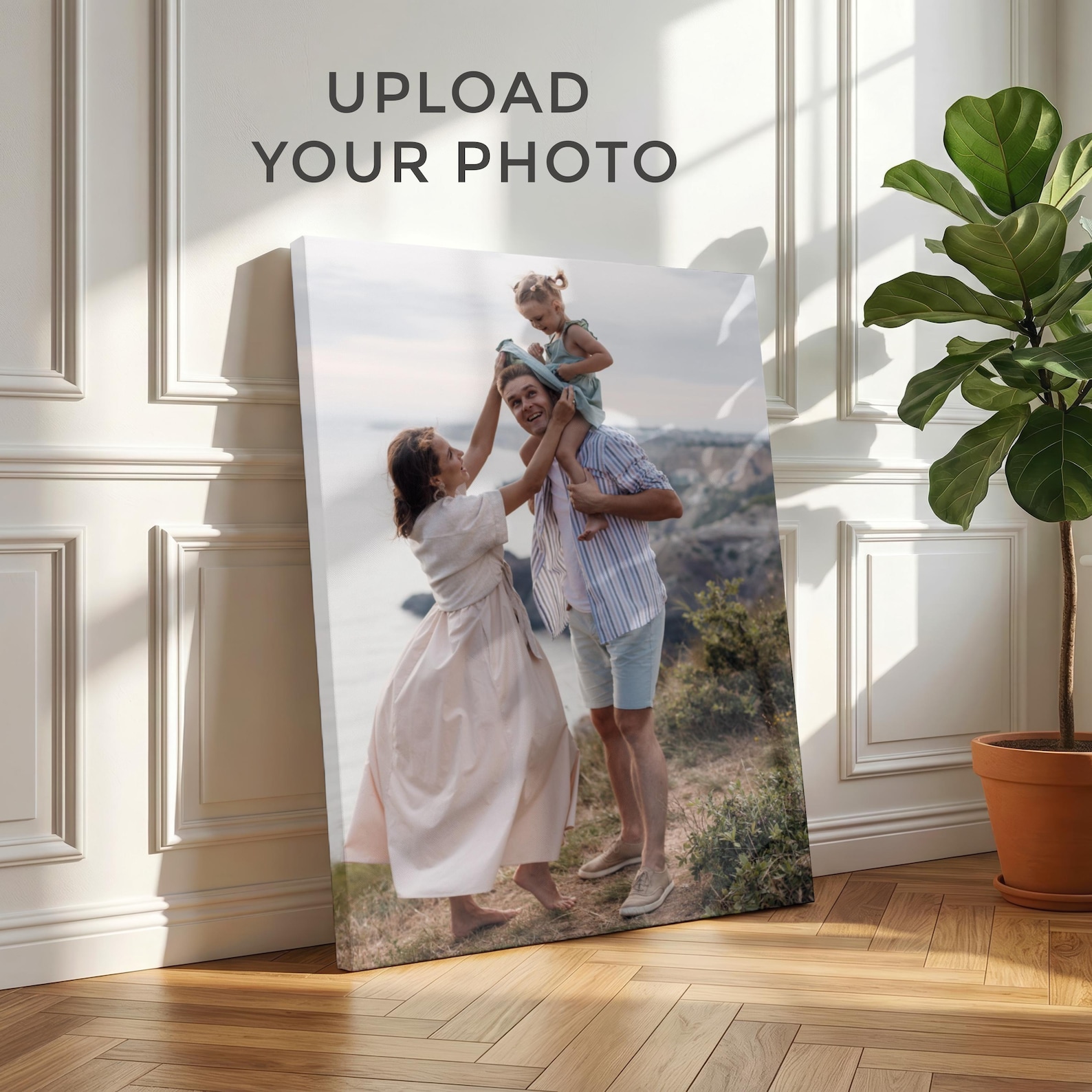 Home Decor For Wedding - Personalized Photo Canvas, Custom Family Wall