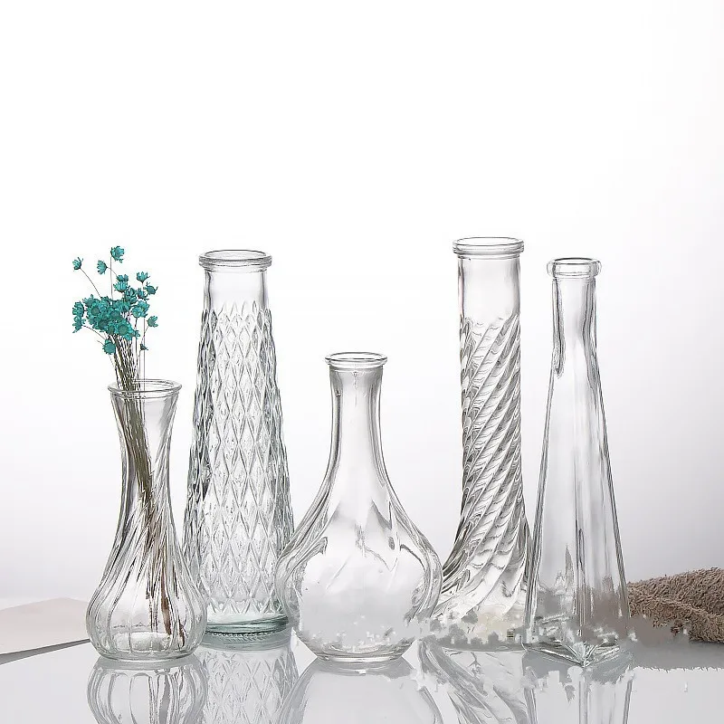 Terrarium Glass Bottle - Simple Thread Vase Slender Glass Flower