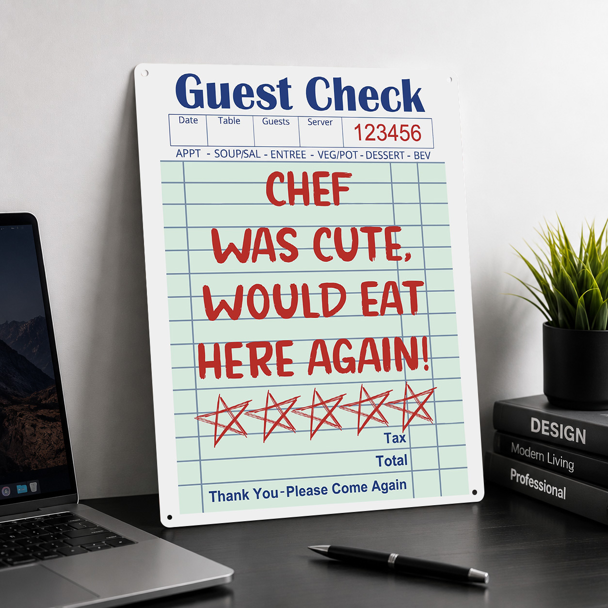 Funny Restaurant Guest Check R - Review Home Decor ulasan dan harga