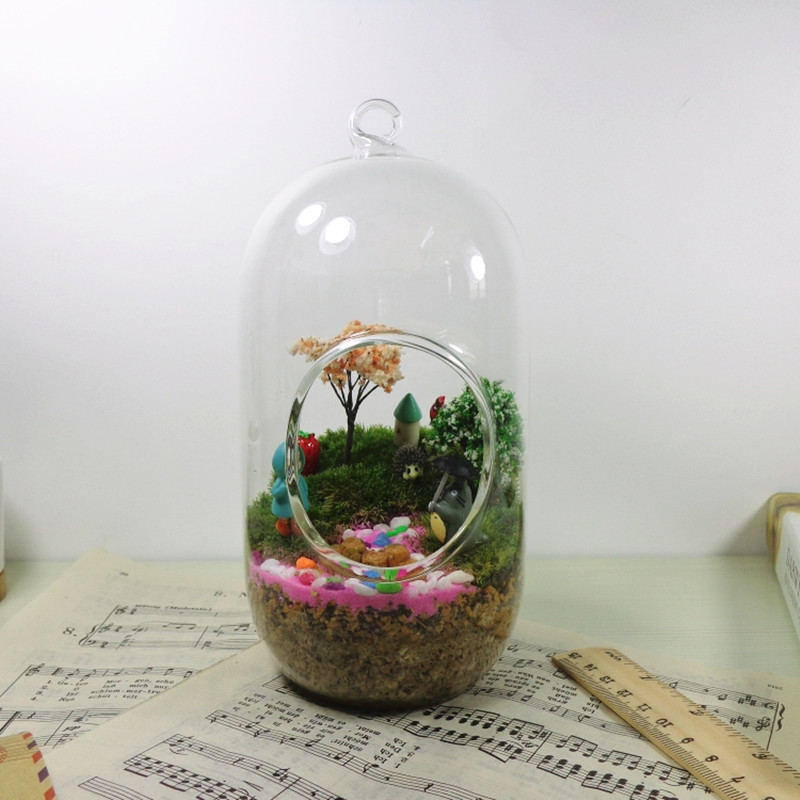2pcs/pack 10*20cm Big Size Cyl - Terrarium Glass Bottle ulasan dan harga