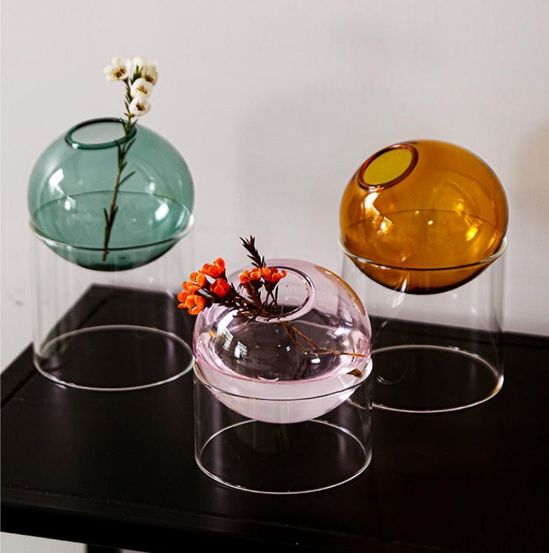 Mini Round Flower Vase Hydropo - Terrarium Glass Bottle ulasan dan harga