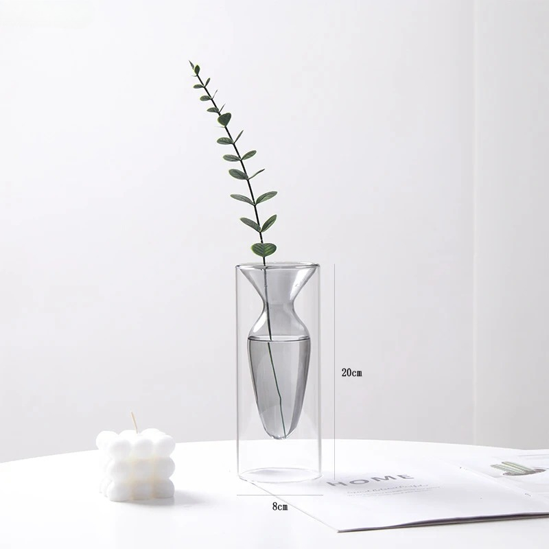 Colorful Double-layer Glass Va - Terrarium Glass Bottle ulasan dan harga