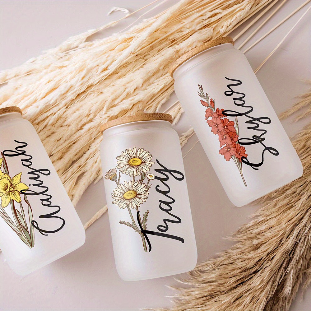 Custom Birth Flower Name Glass - Terrarium Glass Bottle ulasan dan harga