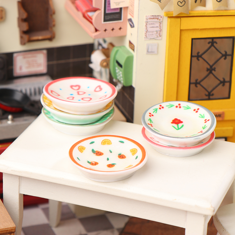 5Pcs 1/12 Dollhouse Mini Plate - Home Decor Kitchen ulasan dan harga