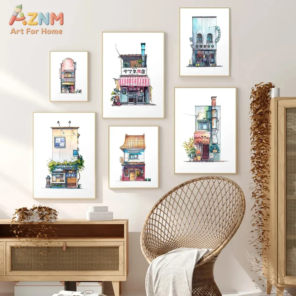 AZNM Japanese Storefront Water - Home Decor Shop ulasan dan harga