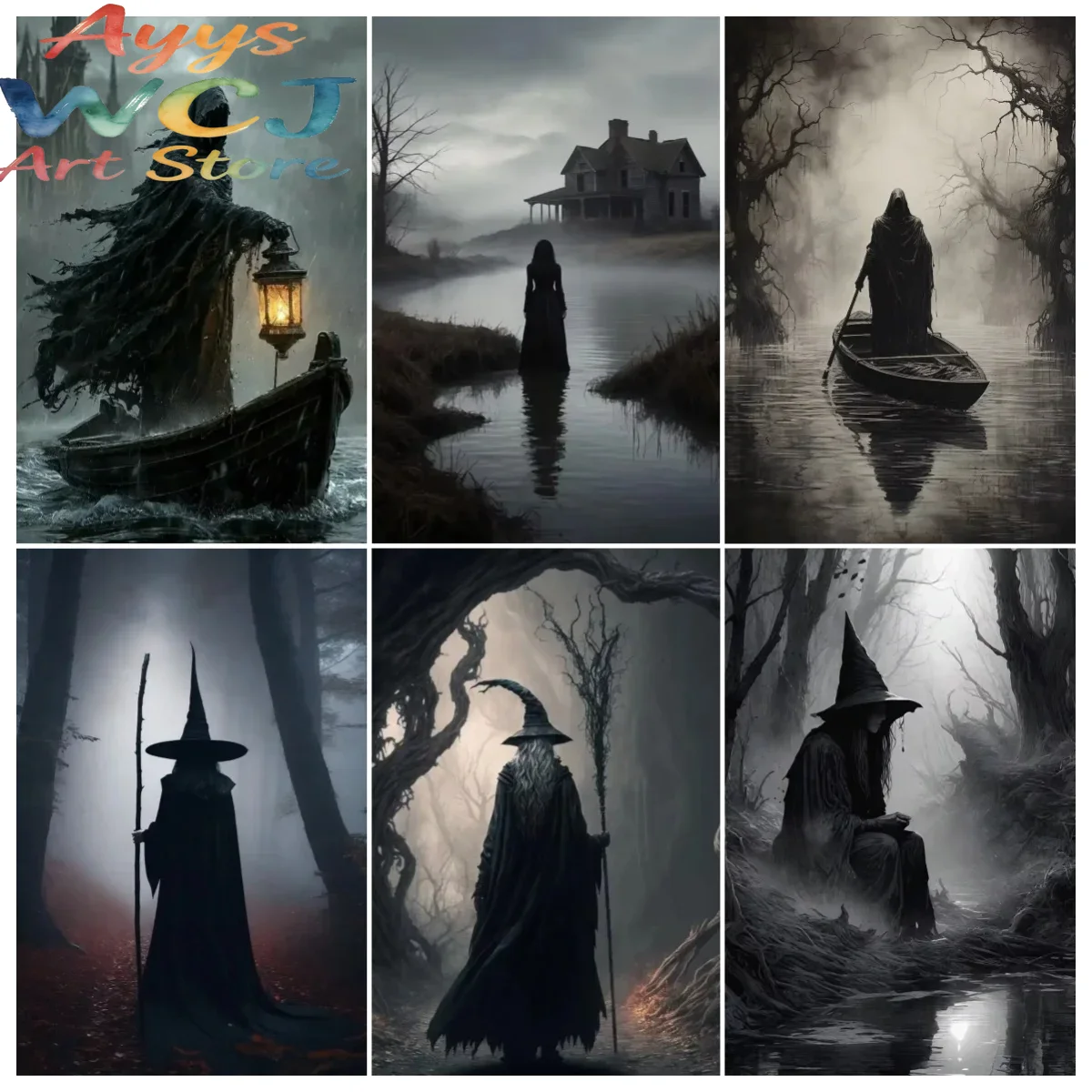 Dark Academia Art The Witch De - Home Decor Gothic ulasan dan harga