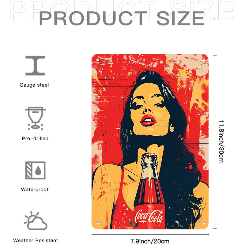 1PC 2D Flat Vintage Coca Cola  - Home Decor Shop ulasan dan harga
