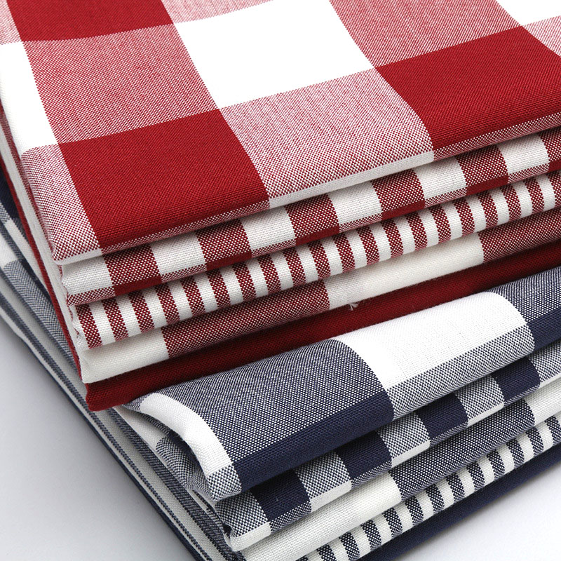 Durable Yarn-Dyed Plaid Cotton - Linen Table Runner ulasan dan harga