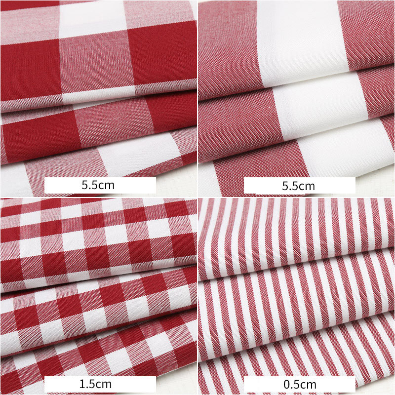 Durable Yarn-Dyed Plaid Cotton - Linen Table Runner ulasan dan harga