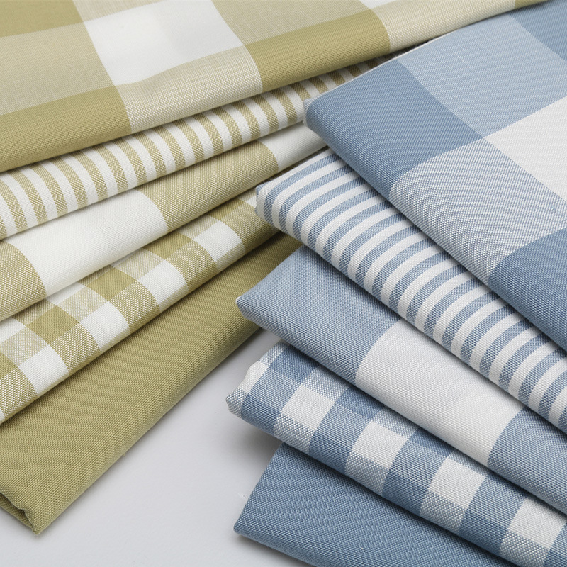 Durable Yarn-Dyed Plaid Cotton - Linen Table Runner ulasan dan harga