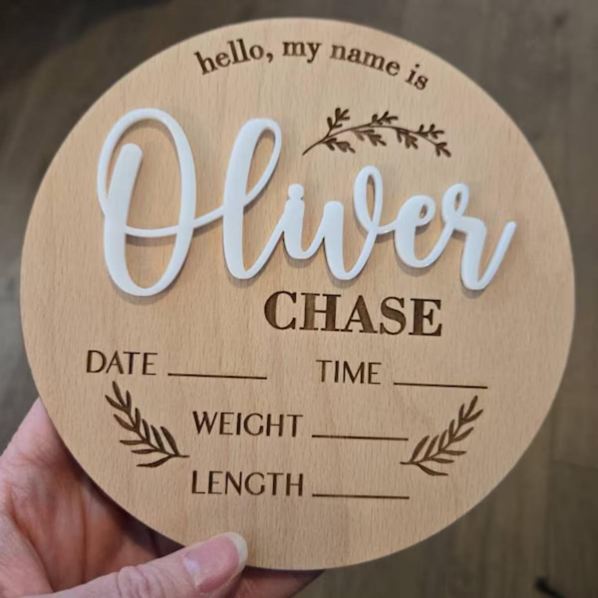 1Pc Custom Baby Announcement S - Home Decor For Wedding ulasan dan harga