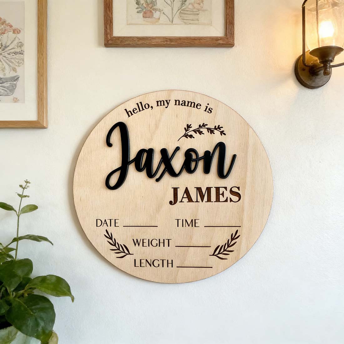 1Pc Custom Baby Announcement S - Home Decor For Wedding ulasan dan harga