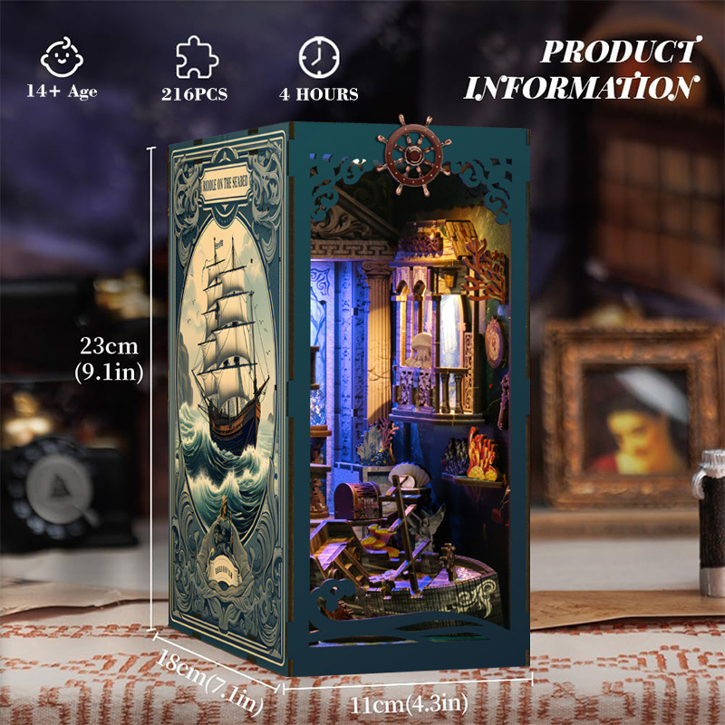 3D Wooden DIY Bookend Puzzle H - Home Decor Catalog ulasan dan harga