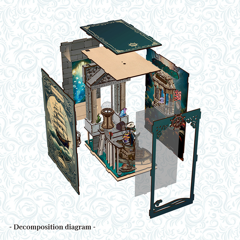 3D Wooden DIY Bookend Puzzle H - Home Decor Catalog ulasan dan harga