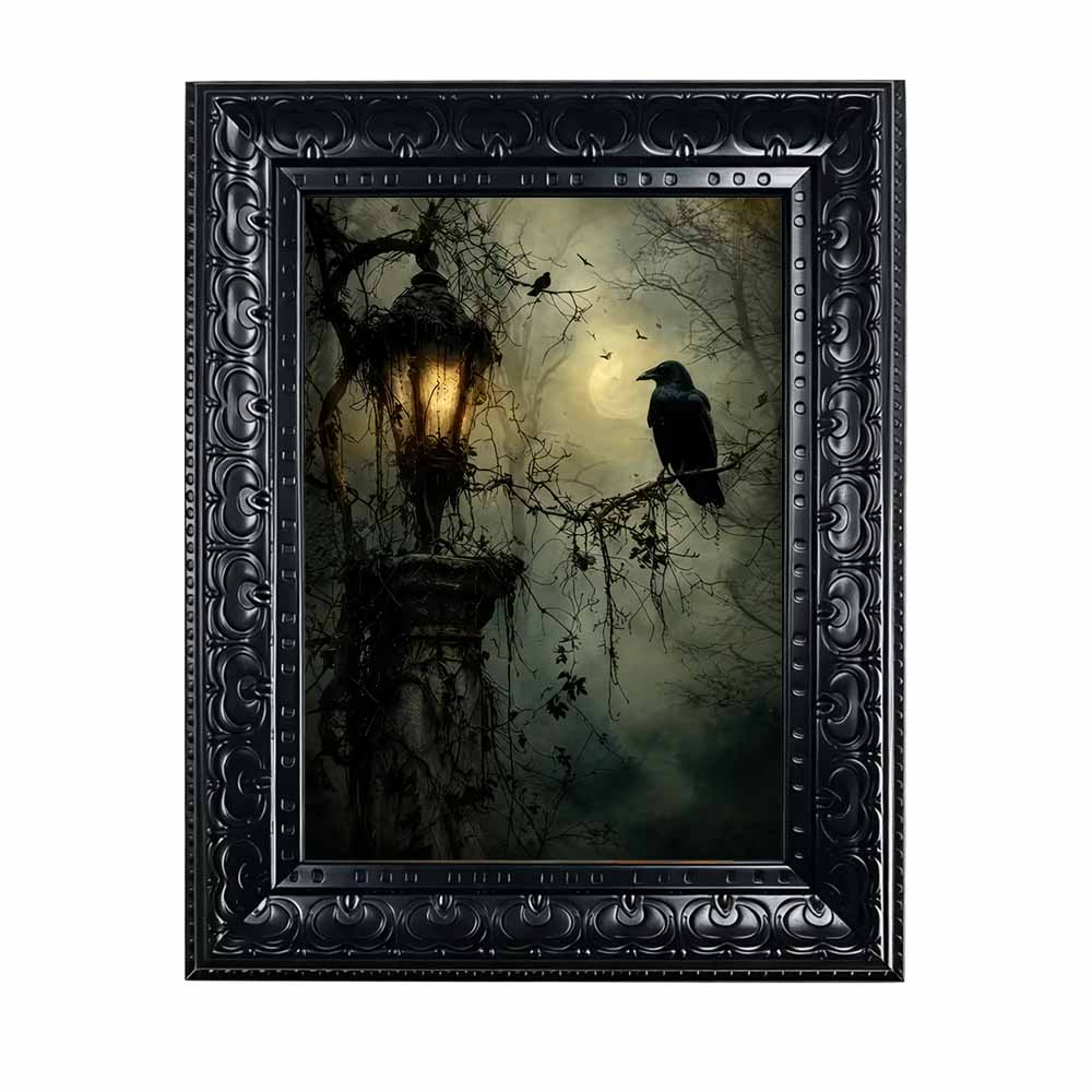 Halloween Wall Art, Framed Can - Home Decor Gothic ulasan dan harga