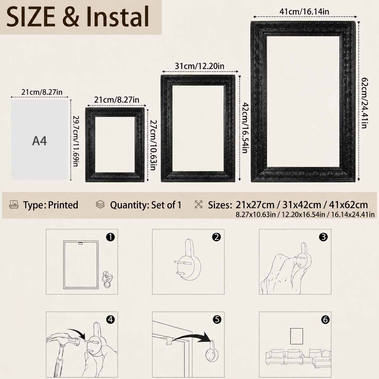 Halloween Wall Art, Framed Can - Home Decor Gothic ulasan dan harga