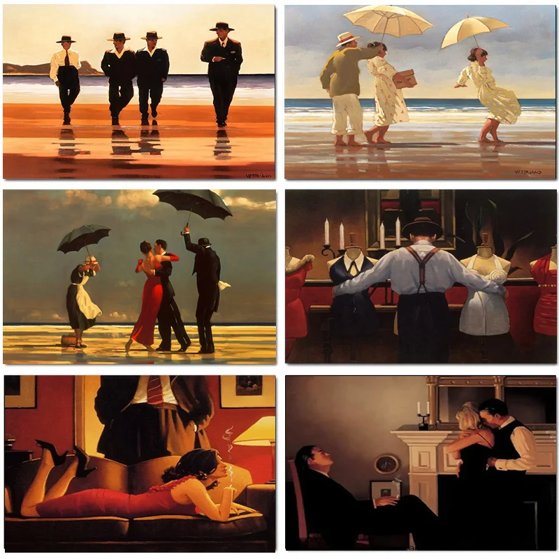 Scottish Artist Jack Vettriano - Geometric Wall Art ulasan dan harga