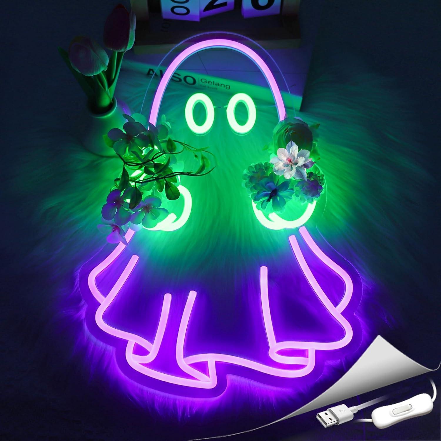 Ghost Neon Sign USB Powered LE - Home Decor Shop ulasan dan harga
