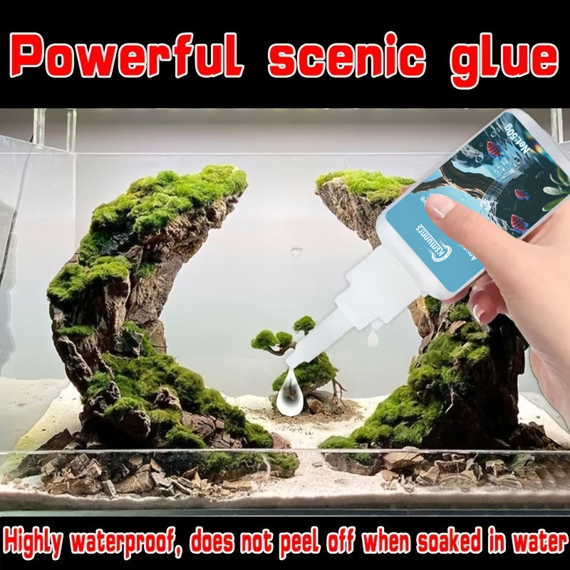 Aquarium Landscape Glue, Quick - Terrarium Glass Bottle ulasan dan harga