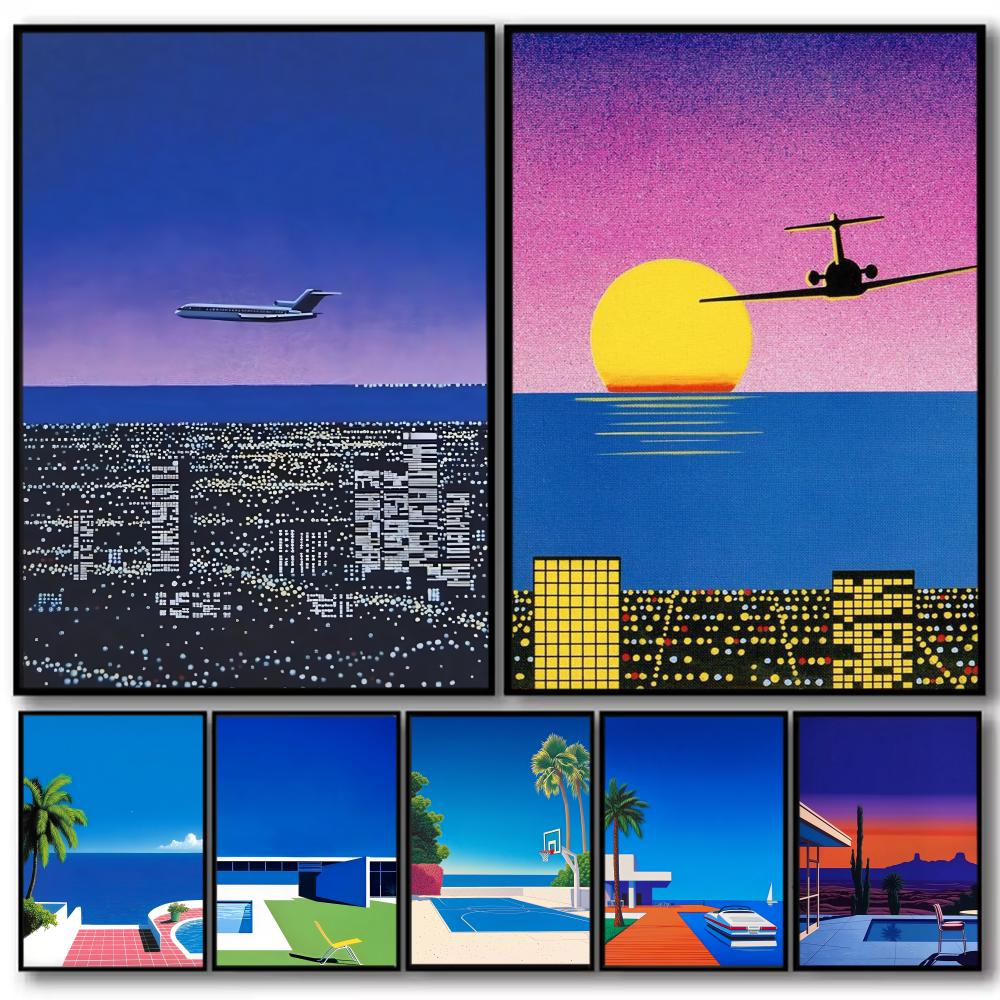 1pc frameless H-hiroshi Nagai  - Geometric Wall Art ulasan dan harga