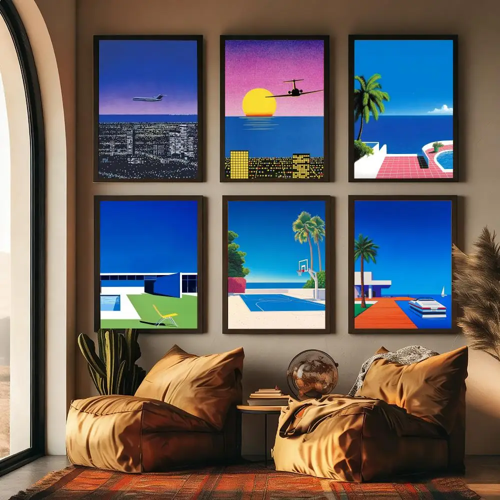 1pc frameless H-hiroshi Nagai  - Geometric Wall Art ulasan dan harga