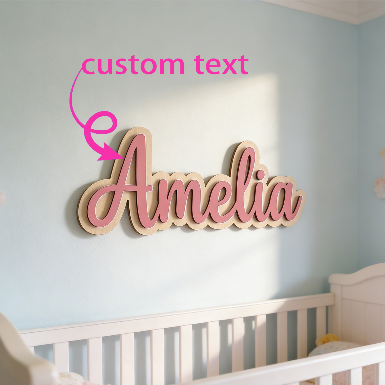 1pc Customized Double-layer Wo - Home Decor For Wedding ulasan dan harga