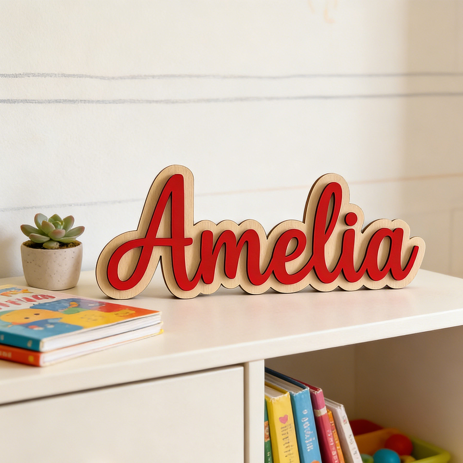1pc Customized Double-layer Wo - Home Decor For Wedding ulasan dan harga