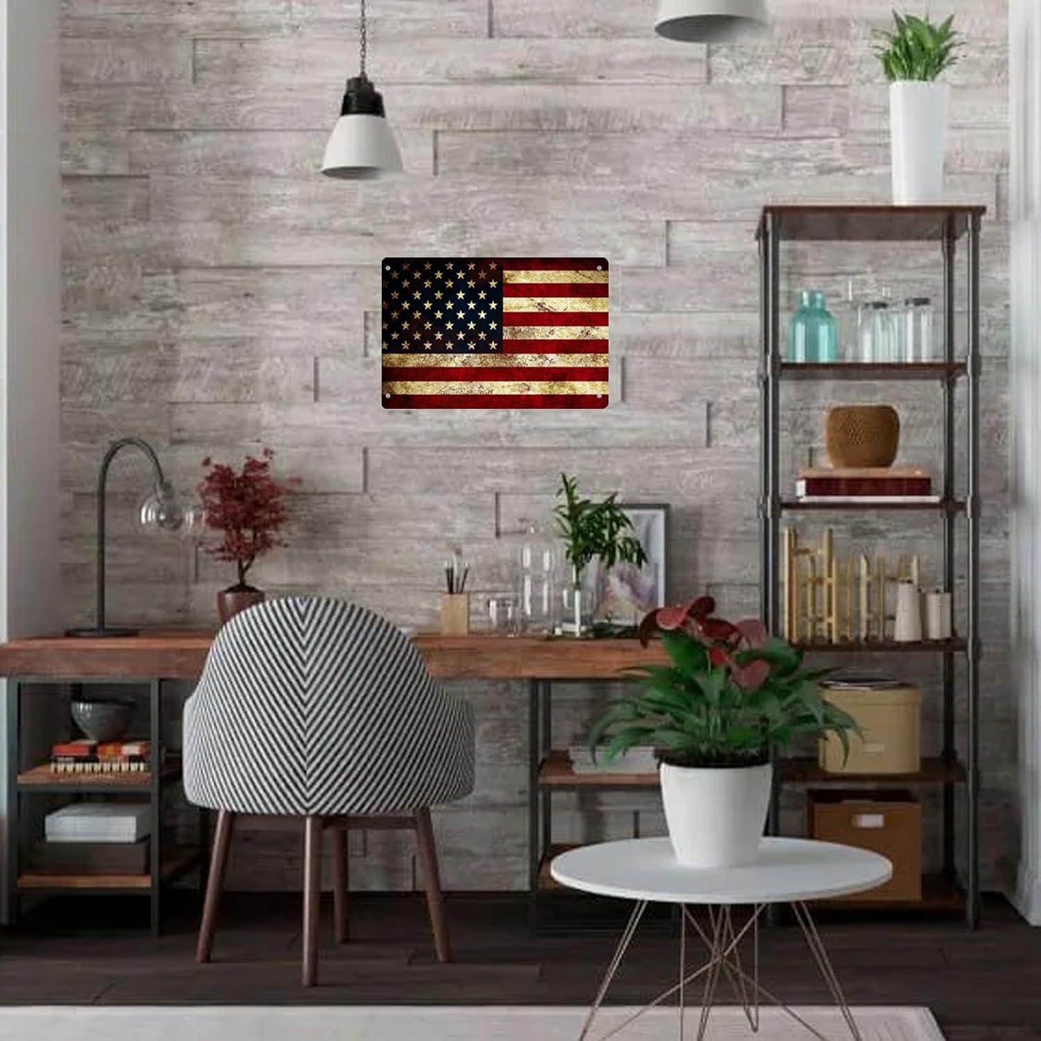 Vintage Tin Metal Wall Plaque  - Home Decor Shop ulasan dan harga