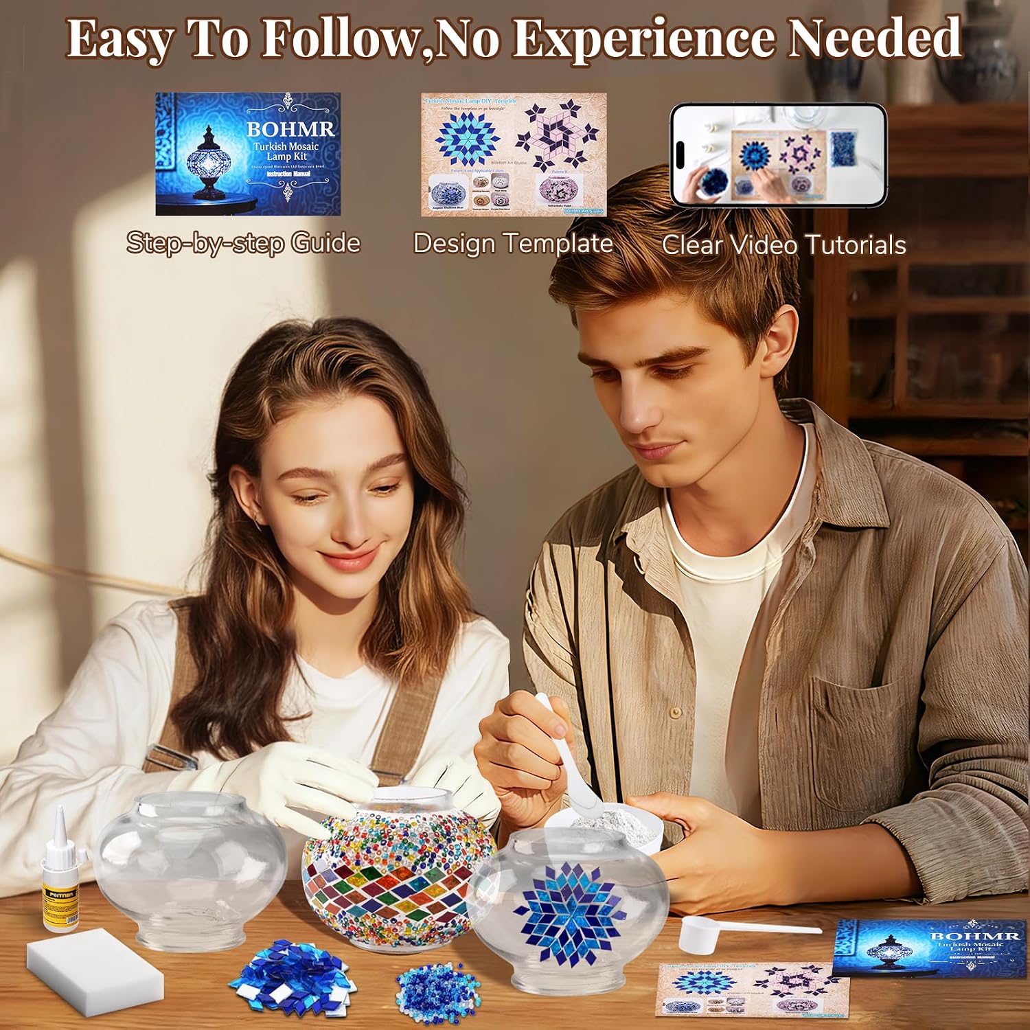 DIY 3 Globe Turkish Mosaic Lam - H&M Home Decor ulasan dan harga