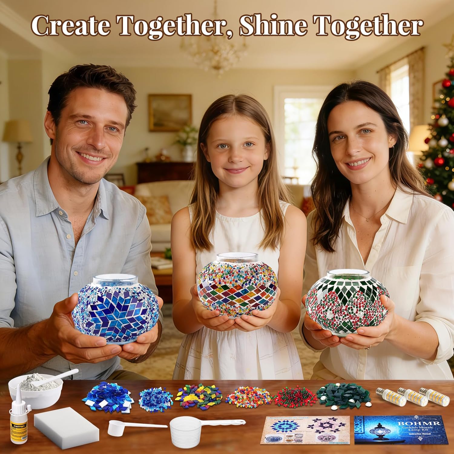 DIY 3 Globe Turkish Mosaic Lam - H&M Home Decor ulasan dan harga