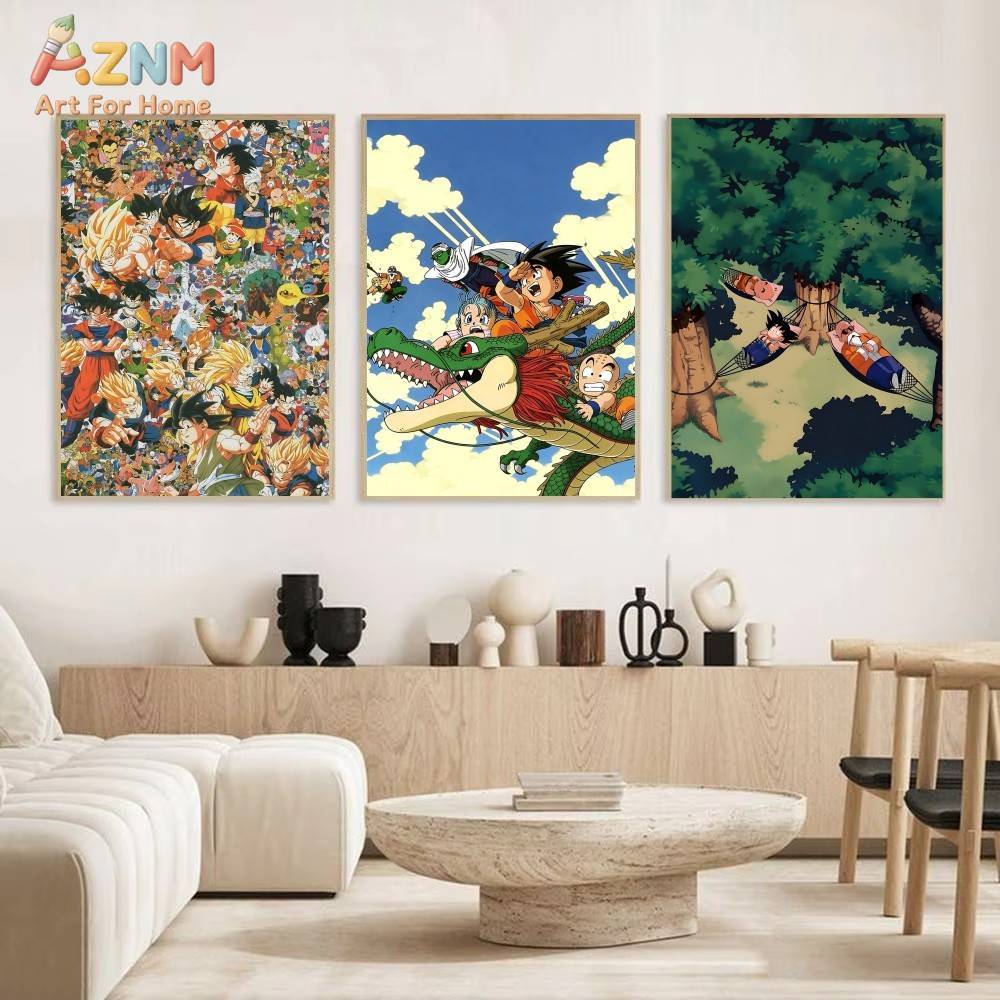 AZNM Dragon Ball Z Unframed Ca - Geometric Wall Art ulasan dan harga