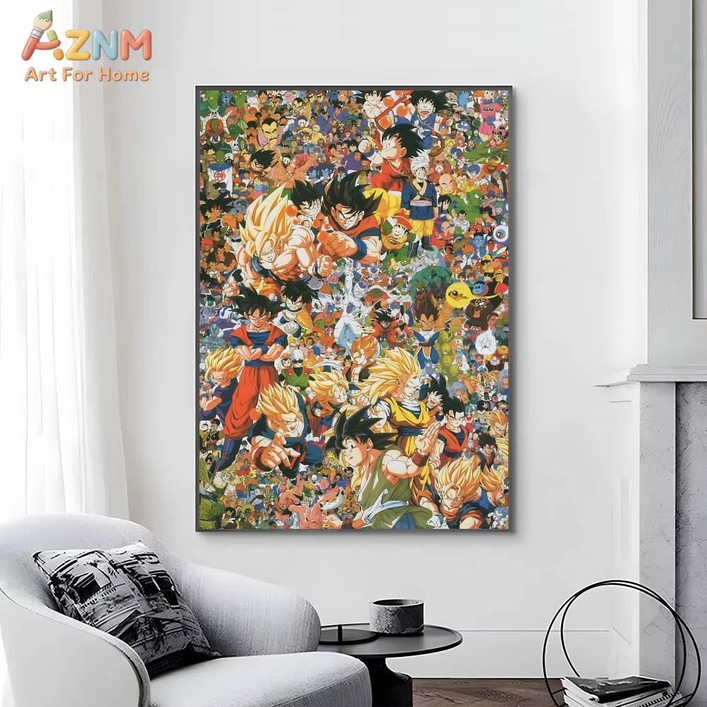AZNM Dragon Ball Z Unframed Ca - Geometric Wall Art ulasan dan harga