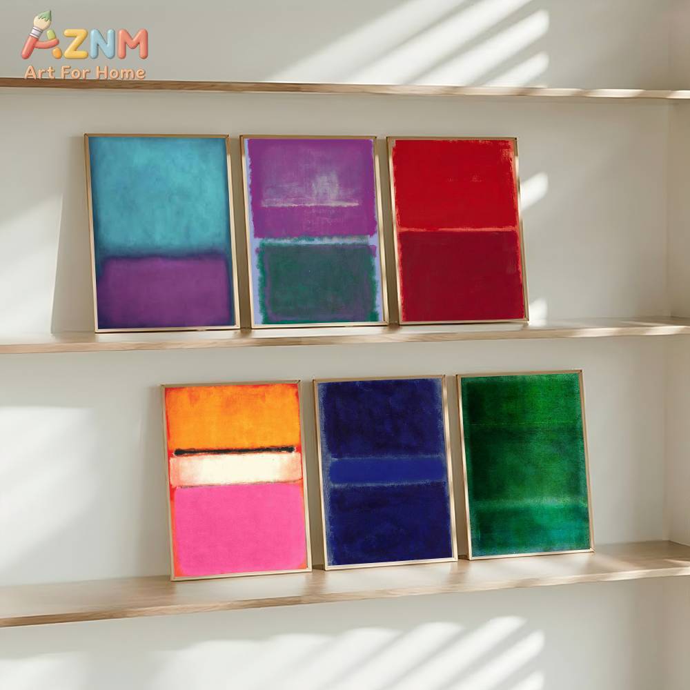 AZNM Mark Rothko Style Color B - Geometric Wall Art ulasan dan harga