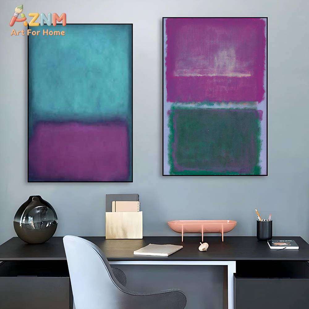 AZNM Mark Rothko Style Color B - Geometric Wall Art ulasan dan harga
