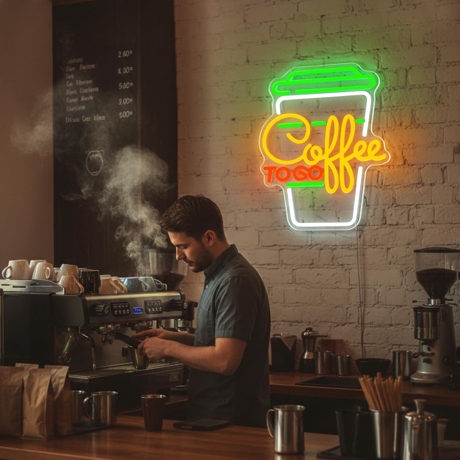 Coffee Neon Sign USB Dimmable  - Home Decor Kitchen ulasan dan harga
