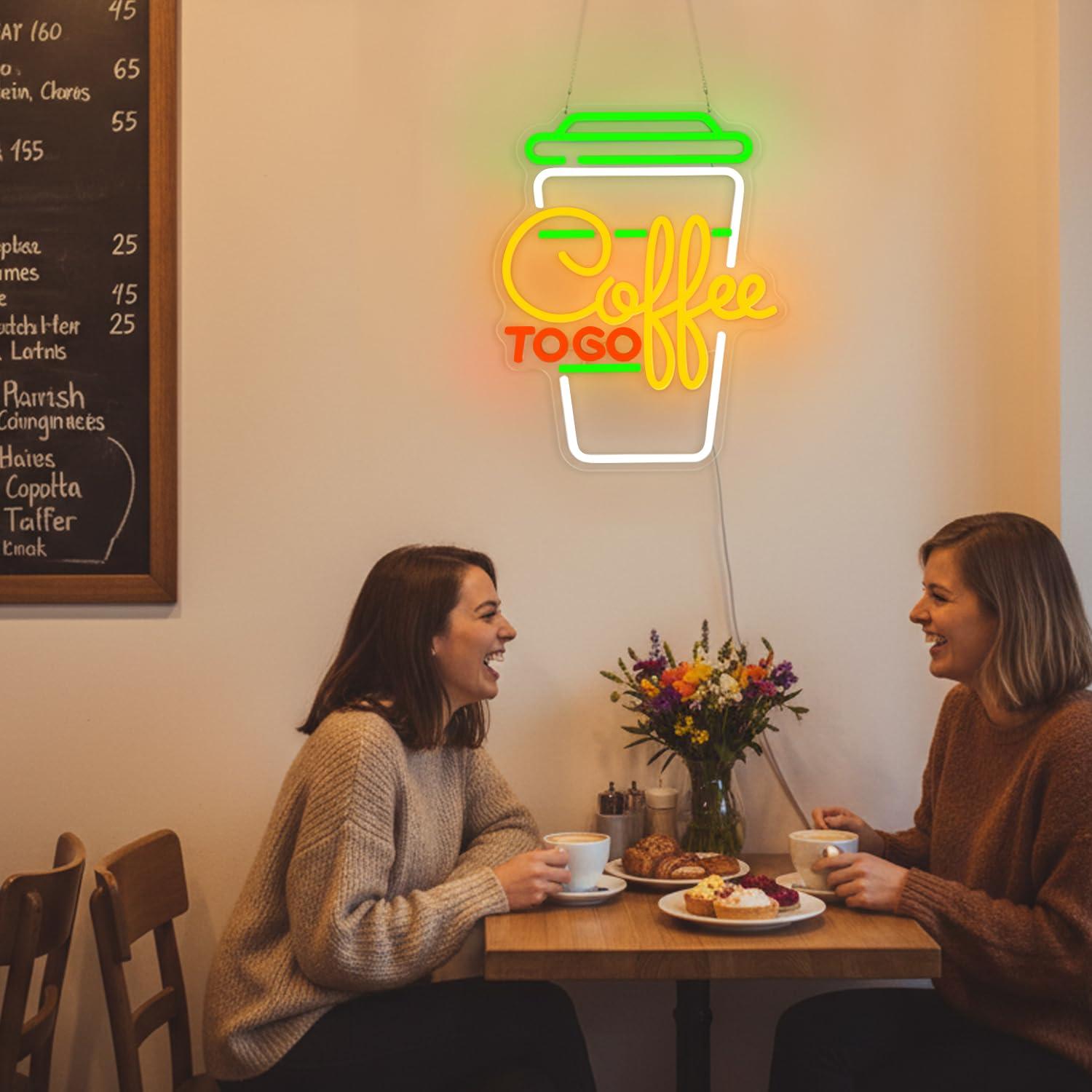 Coffee Neon Sign USB Dimmable  - Home Decor Kitchen ulasan dan harga