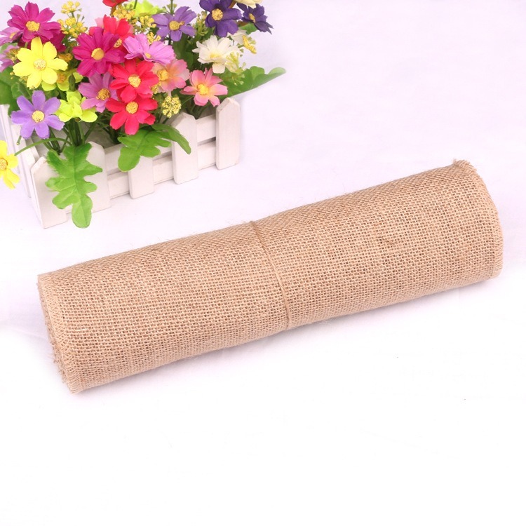 5-30CM Natural Jute Linen Fabr - Linen Table Runner ulasan dan harga