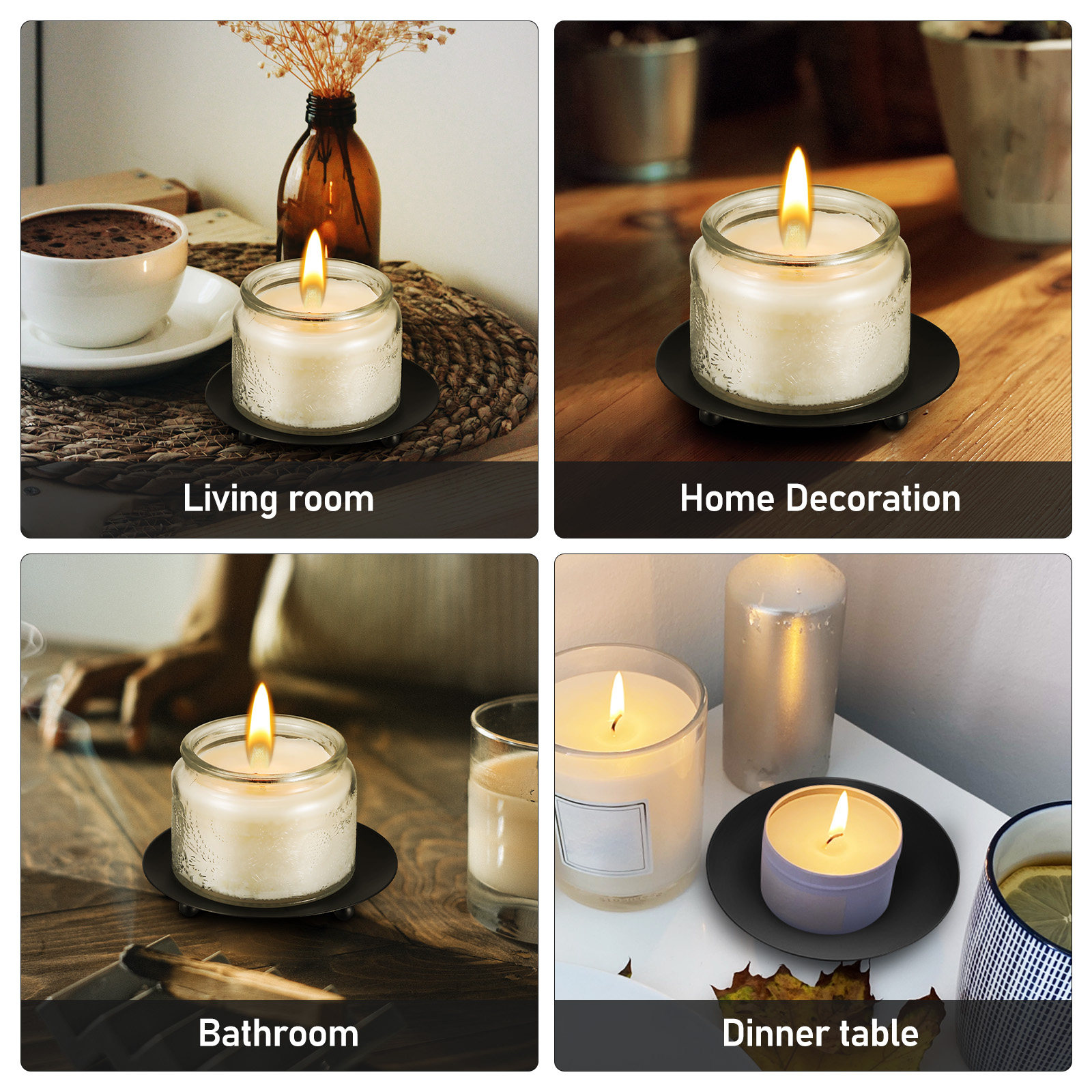 4Pcs Iron Holder Minimalist Ro - Home Decor Shop ulasan dan harga