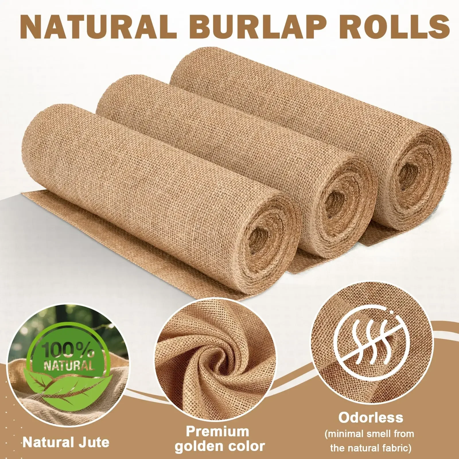 New Desig Beige Burlap Roll 30 - Linen Table Runner ulasan dan harga