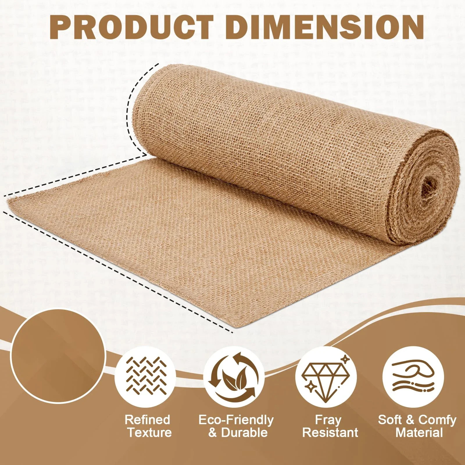 New Desig Beige Burlap Roll 30 - Linen Table Runner ulasan dan harga