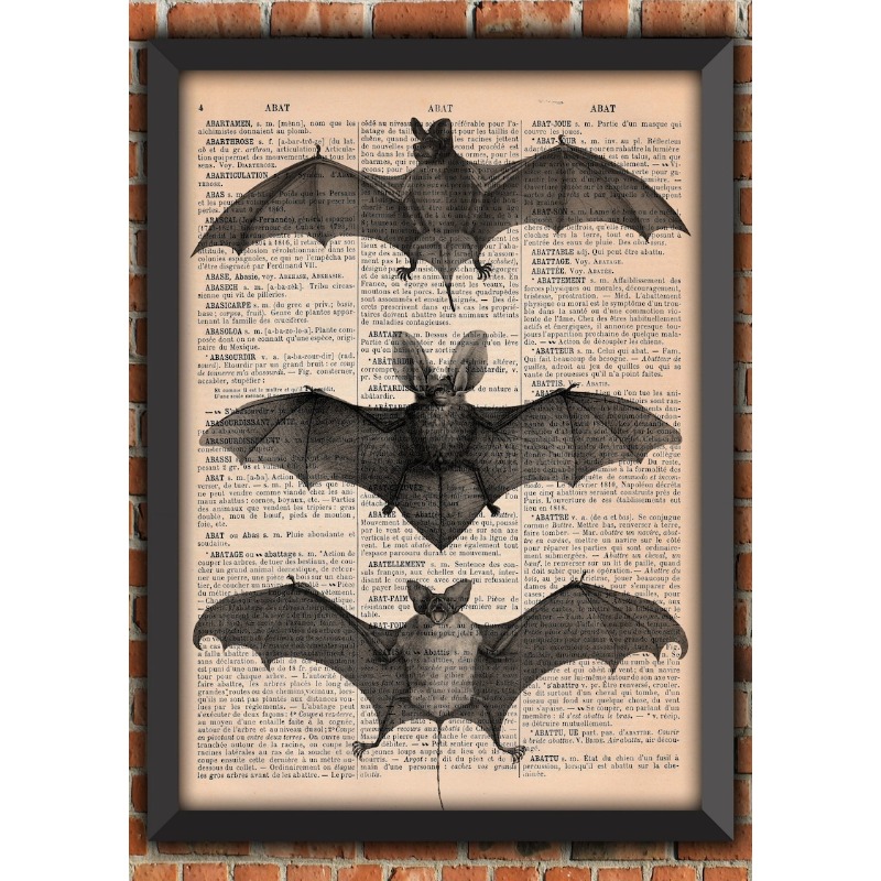 Bat Skeleton Dark Gothic Odd S - Home Decor Gothic ulasan dan harga
